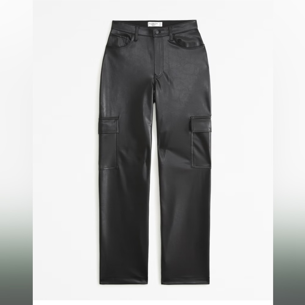 Abercrombie curve love leather cargo pants